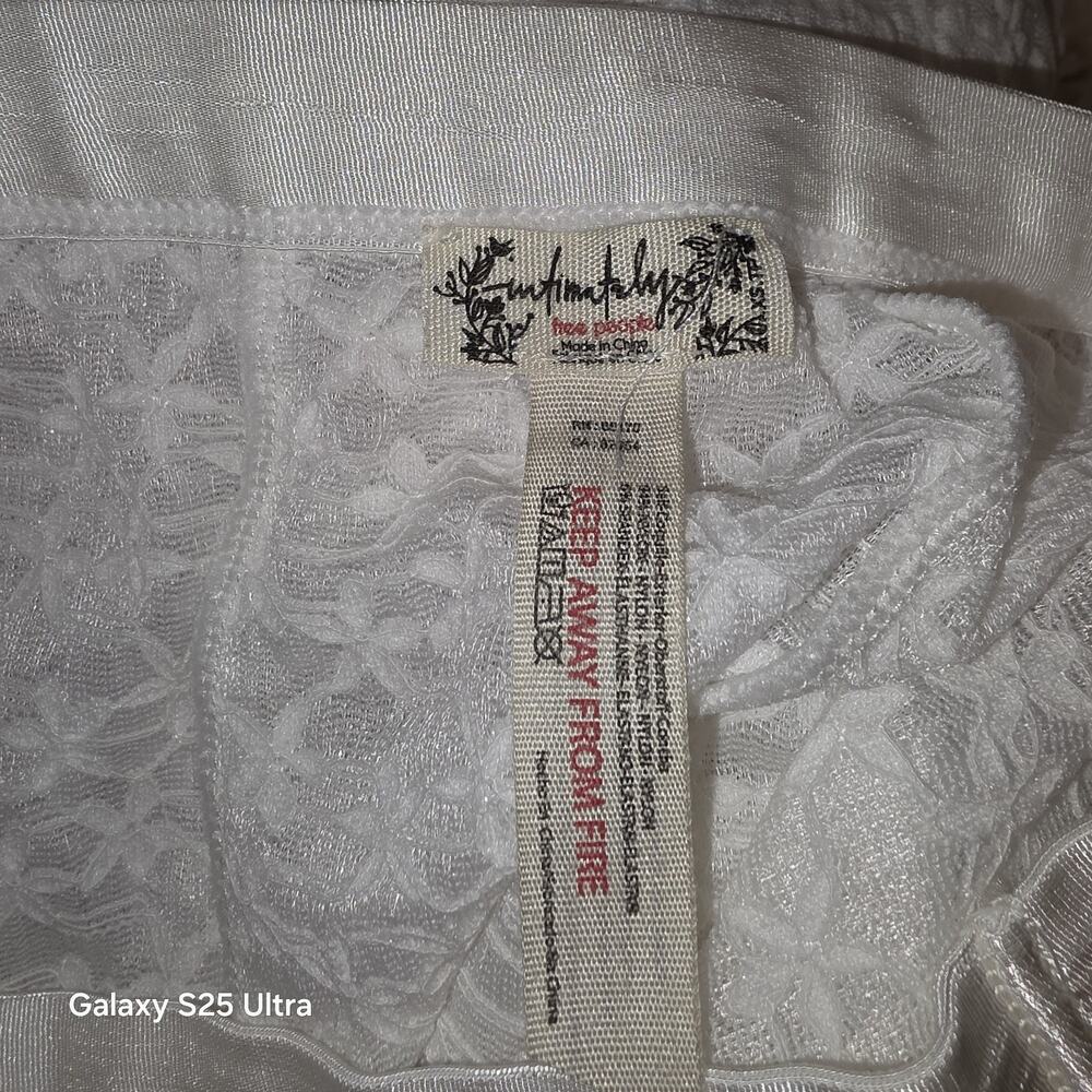 EUC Ivory Free People Kiss Kiss Sheer Mesh Maxi Slip XS - Picture 6 of 10